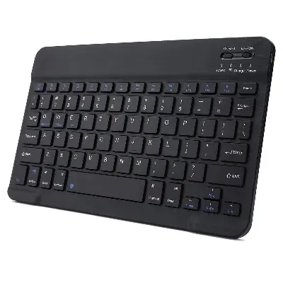 Picture of Bluetooth Keyboard Rechargeable for Tablets, iPads, iPhones, Smartphones, and Laptops  Stylish, Ergonomic, Ultra-Slim Rechargeable Wireless Mini Nadra Keyboard  Ideal for professionals, students, and travelers(Black)