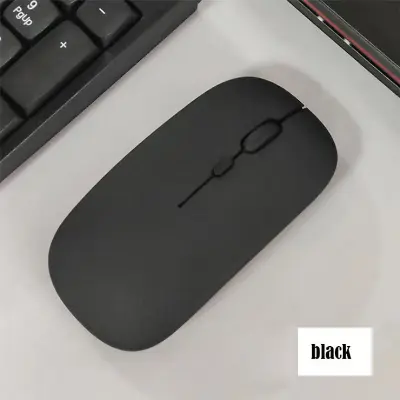 Picture of Bluetooth Mouse for Laptops, Desktops, Tablets, iPads, iPhones, and Smartphones  Dual-Mode 2.4GHz Optical Rechargeable Wireless Mouse  Stylish, Ergonomic, Ultra-Slim Design-Nadra-NM01(Black)