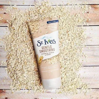 Picture of St. Ives Gentle Smoothing Oatmeal Scrub & Mask – 170ml(Brown,Face,)