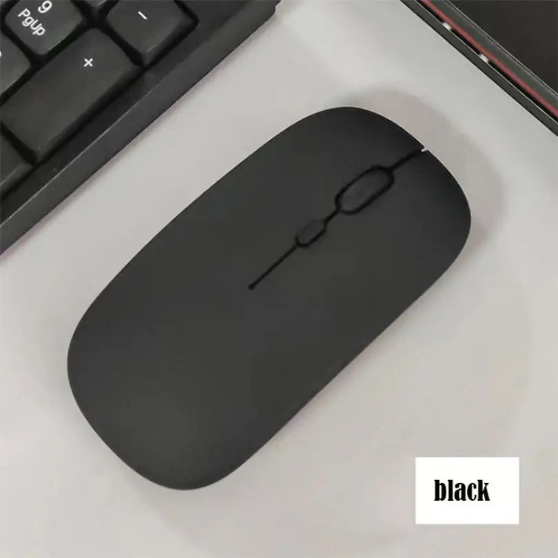 Picture of Bluetooth Mouse for Laptops, Desktops, Tablets, iPads, iPhones, and Smartphones  Dual-Mode 2.4GHz Optical Rechargeable Wireless Mouse  Stylish, Ergonomic, Ultra-Slim Design-Nadra-NM01(Black)
