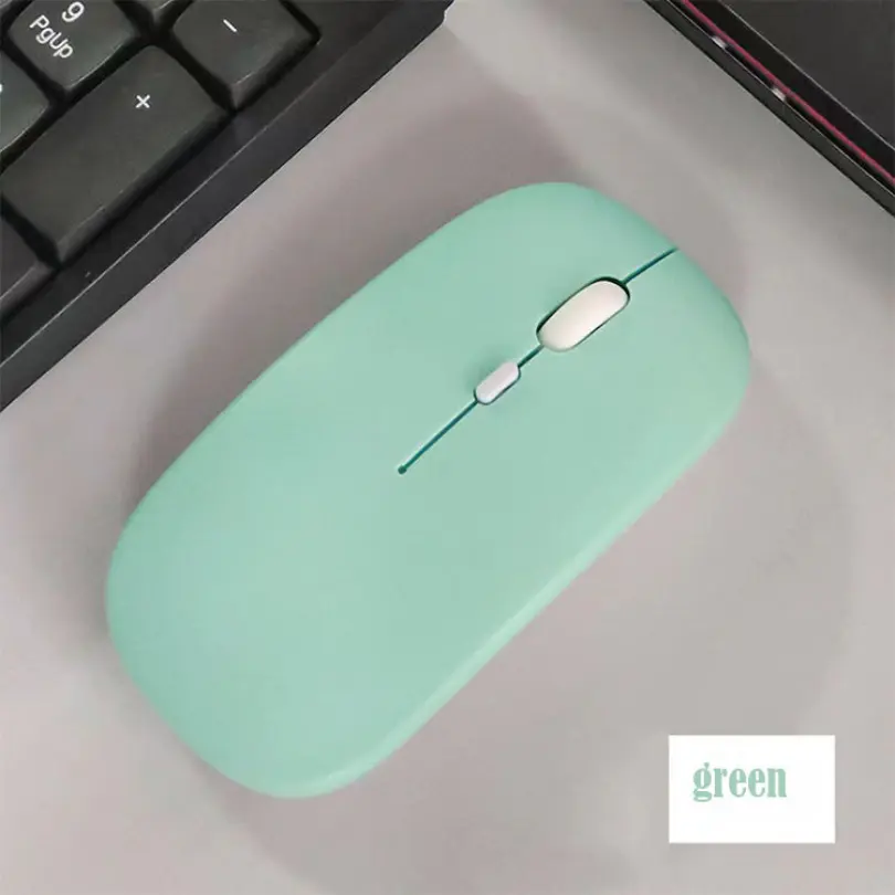 Picture of Bluetooth Mouse for Laptops, Desktops, Tablets, iPads, iPhones, and Smartphones  Dual-Mode 2.4GHz Optical Rechargeable Wireless Mouse  Stylish, Ergonomic, Ultra-Slim Design-Nadra-NM01(Green)
