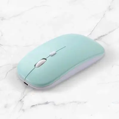 Picture of Bluetooth Mouse for Laptops, Desktops, Tablets, iPads, iPhones, and Smartphones  Dual-Mode 2.4GHz Optical Rechargeable Wireless Mouse  Stylish, Ergonomic, Ultra-Slim Design-Nadra-NM01(Green)