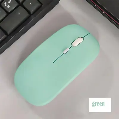 Picture of Bluetooth Mouse for Laptops, Desktops, Tablets, iPads, iPhones, and Smartphones  Dual-Mode 2.4GHz Optical Rechargeable Wireless Mouse  Stylish, Ergonomic, Ultra-Slim Design-Nadra-NM01(Green)