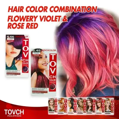 Picture of Tov Ch Hair Color Combination Flowery Violet & Rose Red 6.66 & 6.45(6.66 & 6.45)