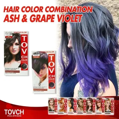 Picture of Tov Ch Hair Color Cream 80ml*2 Ash Grape Violate 0.19 & 4.66(Ash Grape Violate)