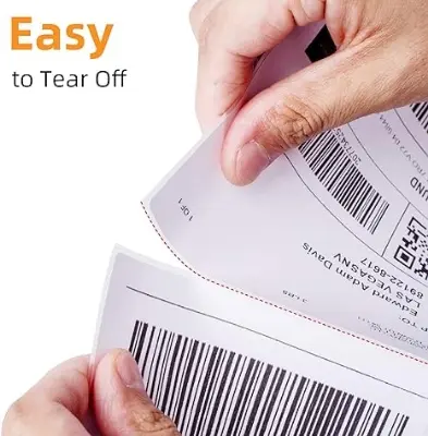 Picture of Steadfast Courier Label 50x75mm Small Roll around 85 Labels per Roll, 2x3 inches) for PT260 58mm printer Direct Thermal DT Stickers  Shipping Labels  Premium Self-Adhesive Thermal Labels - White(50x75-Roll-1-Small)
