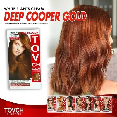 Picture of Tov CH Hair Color Cream 80ml*2 Deep Cooper Gold 6.34(6.34)