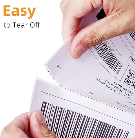 Picture of Steadfast Courier Label 50x75mm Small Roll around 85 Labels per Roll, 2x3 inches) for PT260 58mm printer Direct Thermal DT Stickers  Shipping Labels  Premium Self-Adhesive Thermal Labels - White(50x75-Roll-5-Small)