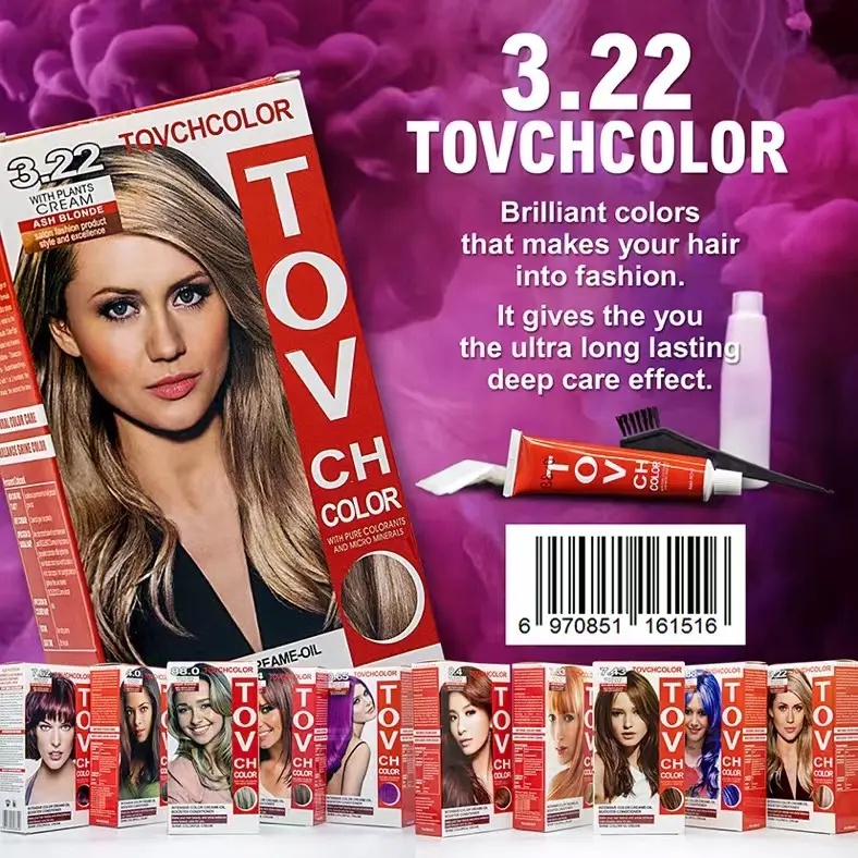 Picture of Tov Ch Hair Color Cream 80ml*2 Medium Golden Blonde 7.3(7.3)