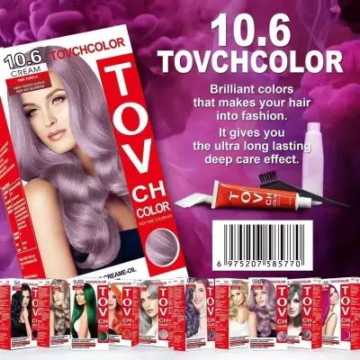 Picture of Tovch Intensive Hair Color Creame Conditioner Shine Colorful Cream 80ml*2(10.6)