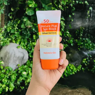 Picture of Valencia Gio Nature Plus Sun Block Collagen Sun Cream (SPF 50+/PA+++)  70ml(Orange)