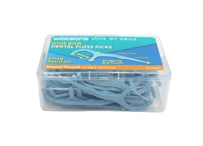 Picture of Watsons Dental Floss Pick Toothpick Interdental Cleaner 50pcs
