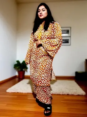 Picture of Fashion and comfort together fita round neck tie style fine cotton 2 pis salwar kamiz for woman  কামিজ উইথ সাইট পকেট ফাইন কটন ফ্যাব্রিকের ২ পিছ সেট .