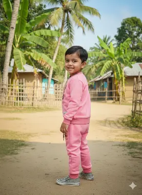 Picture of Stylish Kids Winter Tracksuits Side Stripe Fashionable and Comfortable Sweatshirt and Pant .