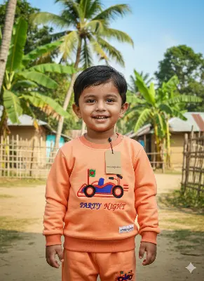 Picture of Stylish Kids Winter Tracksuits Side Stripe Fashionable and Comfortable Sweatshirt and Pant .