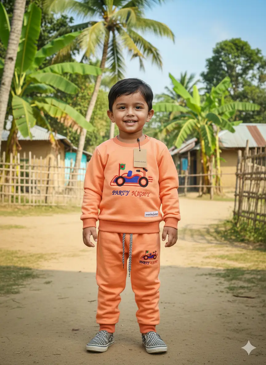 Picture of Stylish Kids Winter Tracksuits Side Stripe Fashionable and Comfortable Sweatshirt and Pant .