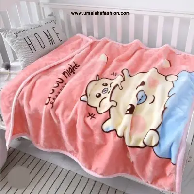 Picture of Fleece Winter Blanket for Newborn Baby Soft Warm Fluffy Cozy Double Layered Pack of 1 Multicolor for 0-3 Years.  ( Long-52" Wide-40") 🌸শীতে আপনার আদরের বাচ্চার সুরক্ষায় বেবী ব্লাংকেট।