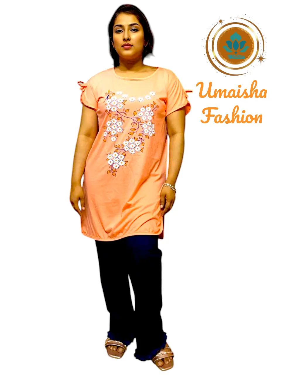 Picture of Denim Jeans Plazzo Pant and T-Shirt Set For Teenager Jeans and Tops Set.