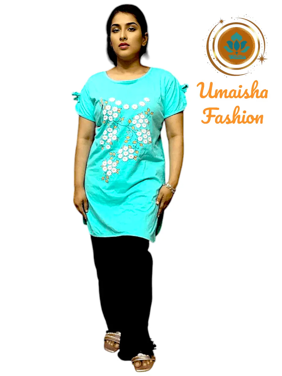 Picture of Denim Jeans Plazzo Pant and T-Shirt Set For Teenager Jeans and Tops Set.