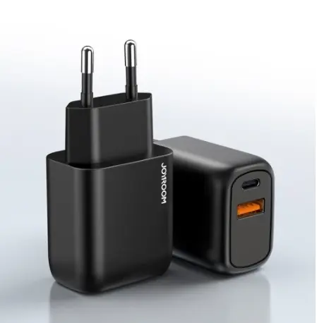 Picture of JOYROOM L-QP204 Smart Dual Port PD+QC3.0 Travel Charger - EU Plug - Black