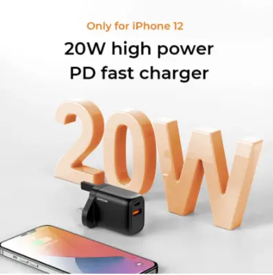 Picture of JOYROOM L-QP204 Smart Dual Port PD+QC3.0 Travel Charger - EU Plug - Black