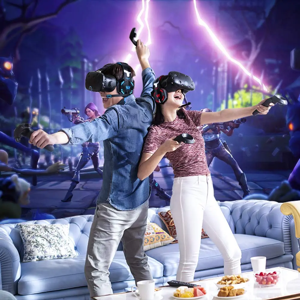 Picture of Kotion Each G2000 Over-ear Gaming Headphone with Mic and Stereo Bass LED Light - Blue