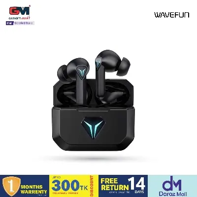 Picture of Wavefun G100 Wireless Gaming Bluetooth Earbuds - Gray - Earbuds