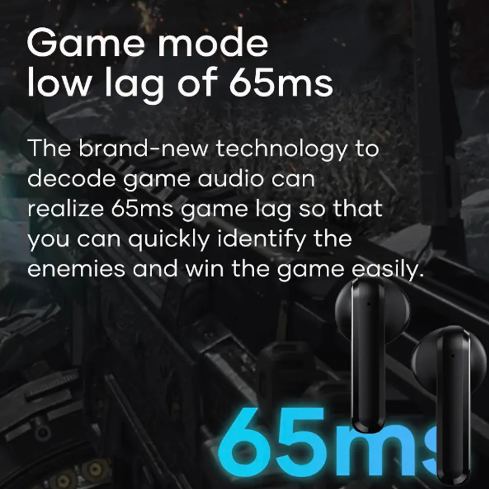 Picture of Wavefun T200 Wireless Transparent Box Earbuds - Black - Black