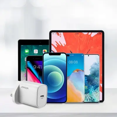 Picture of Joyroom 20W PD Fast Wall Charger Nano Fast Charger For IPhone 14 Compact Fast Charger UK Plug - White