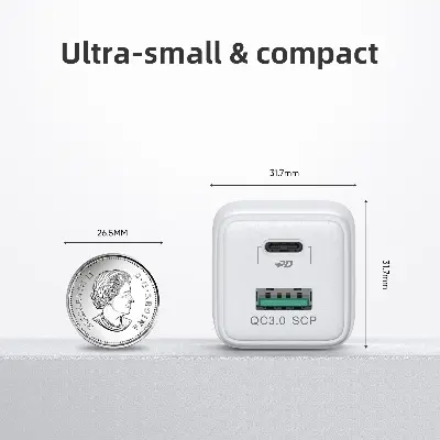 Picture of Joyroom 30W Quick Charge 3.0 USB Charging For iPhone Samsung Huawei Xiaomi 2 Port QC 3.0 Turbo Wall Charger CN Plug Adapter - White