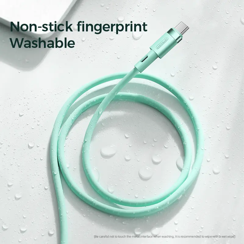 Picture of Joyroom S-1830N9 Type-c to Type-c Silicone Data Cable 1.8M - Green - Green