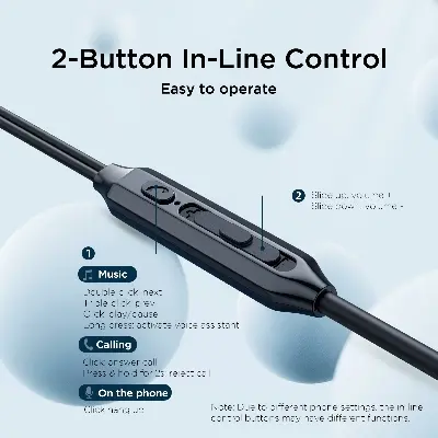 Picture of Joyroom JR-EC06 Dual Dynamic wired Type-C Earphone - Black