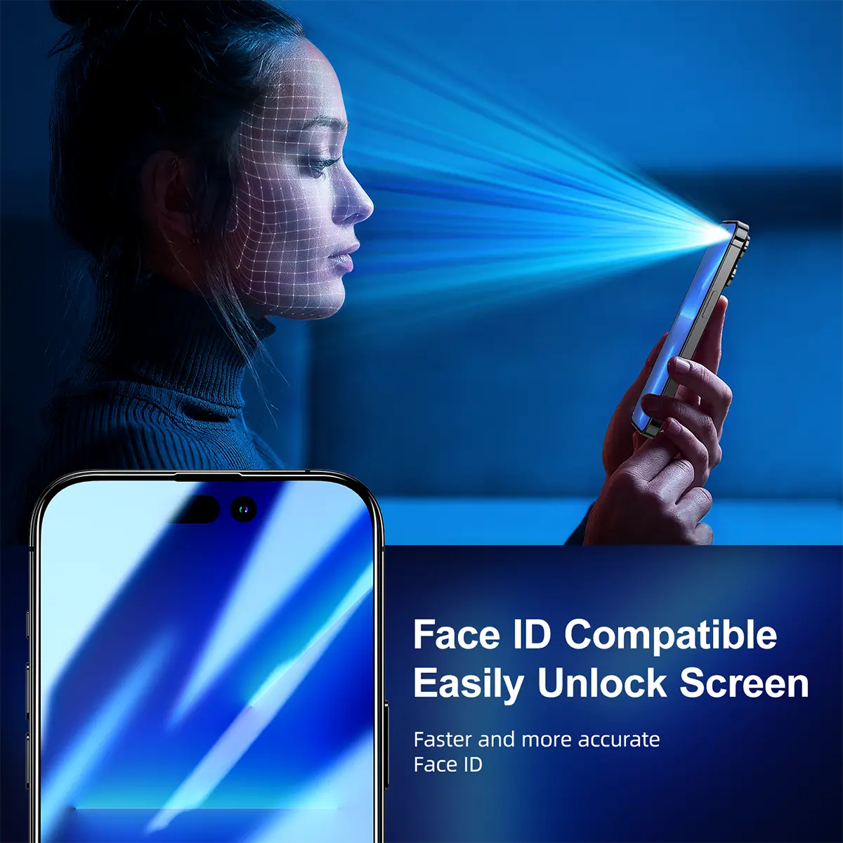 Picture of JOYROOM JR-P01 Black Edge Privacy Screen Protector for iPhone 14 / 14 Plus / 14 Pro / 14 Pro Max