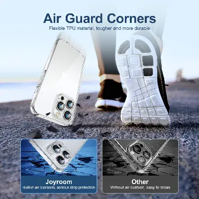 Picture of Joyroom JR-14D4 14D Anti-Yellow Transparent Clear Cover Case for iPhone 14 Pro & iPhone 14 Pro Max - Transparent