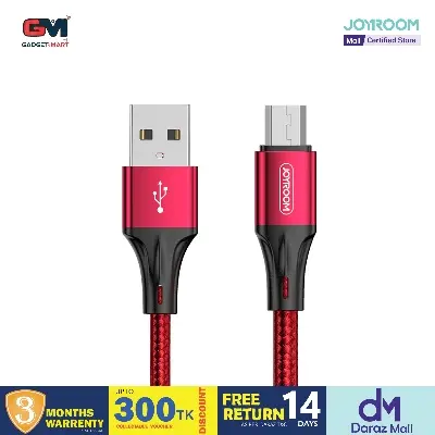 Picture of Joyroom S-0230N1 Micro Fast Charging and Data Cable 0.2M - Red - Red
