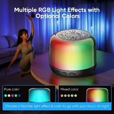 Picture of Joyroom JR-ML03 Transparent RGB Wireless Speaker- RGB & Black - RGB