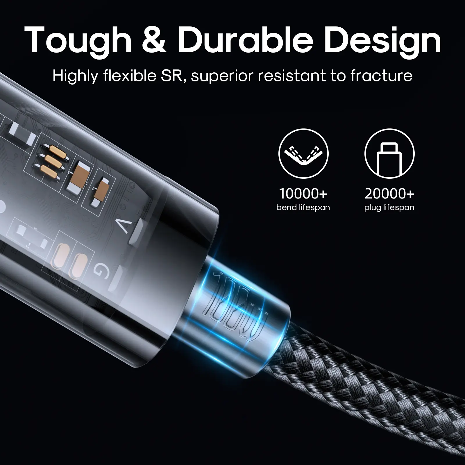 Picture of Joyroom S-UC027A12 USB To Type-C 3A Data Cable - 1.2m - Black - Black