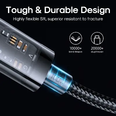 Picture of Joyroom S-UC027A12 USB To Type-C 3A Data Cable - 1.2m - Black - Black