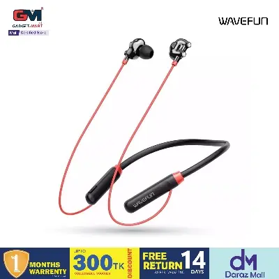 Picture of Wavefun Flex U Dual Dynamic Speaker Wireless Neckband Earphones - Black