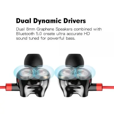Picture of Wavefun Flex U Dual Dynamic Speaker Wireless Neckband Earphones - Black