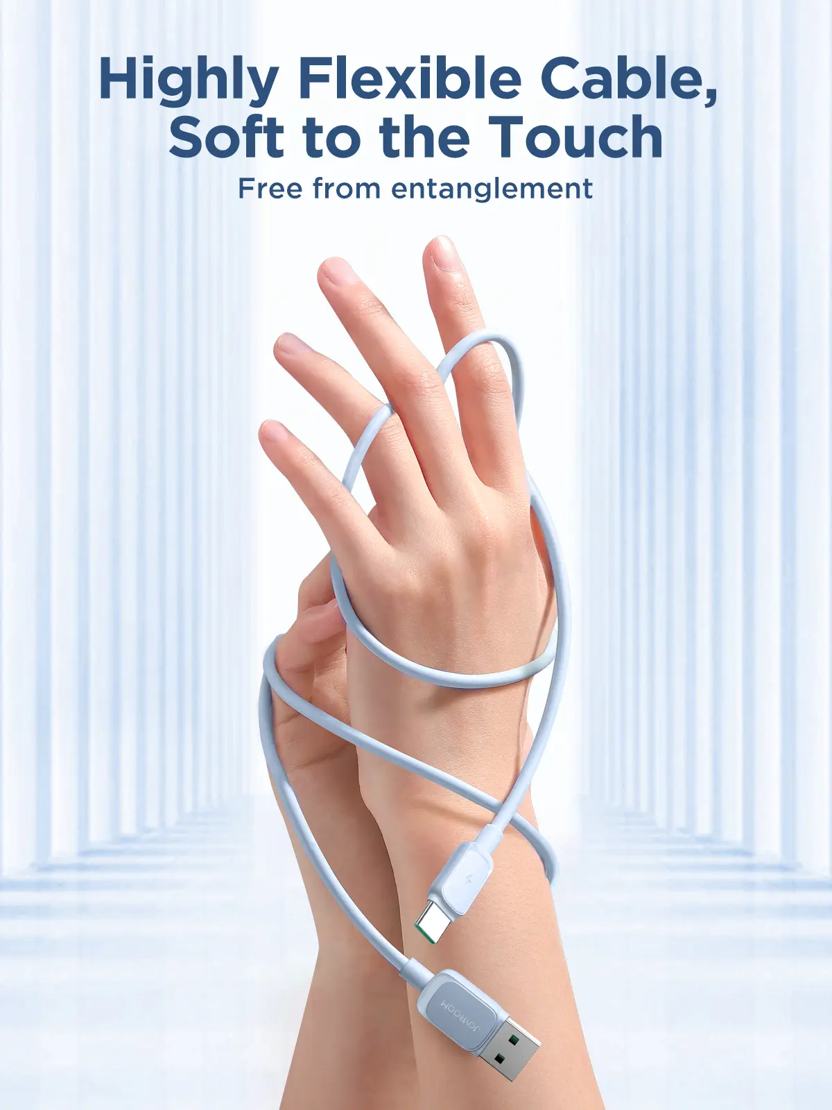 Picture of JOYROOM S-AC027A14 Multi-Color Series 3A USB-A to Type-C Fast Charging Data Cable 1.2m-Blue - Blue