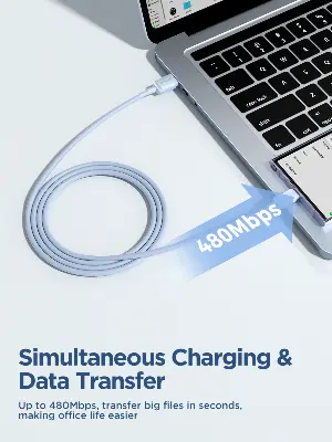 Picture of JOYROOM S-AC027A14 Multi-Color Series 3A USB-A to Type-C Fast Charging Data Cable 1.2m-Blue - Blue