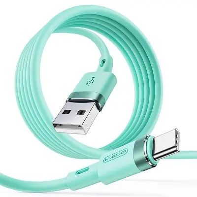 Picture of Joyroom S-1224N2 2.4A Liquid Silicone Micro USB to Type-C Charging Cable - 1.2m - Green - Green