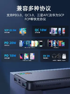 Picture of Joyroom JR-QP194 Dazzling Series 22.5W High Speed Charging 10000mAh Power Bank - Black - Black