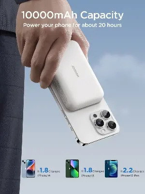 Picture of Joyroom JR-W020 New Released 20W Small & Mini PD Magnetic Wireless Power bank 10000mAh - Light Blue - Light blue