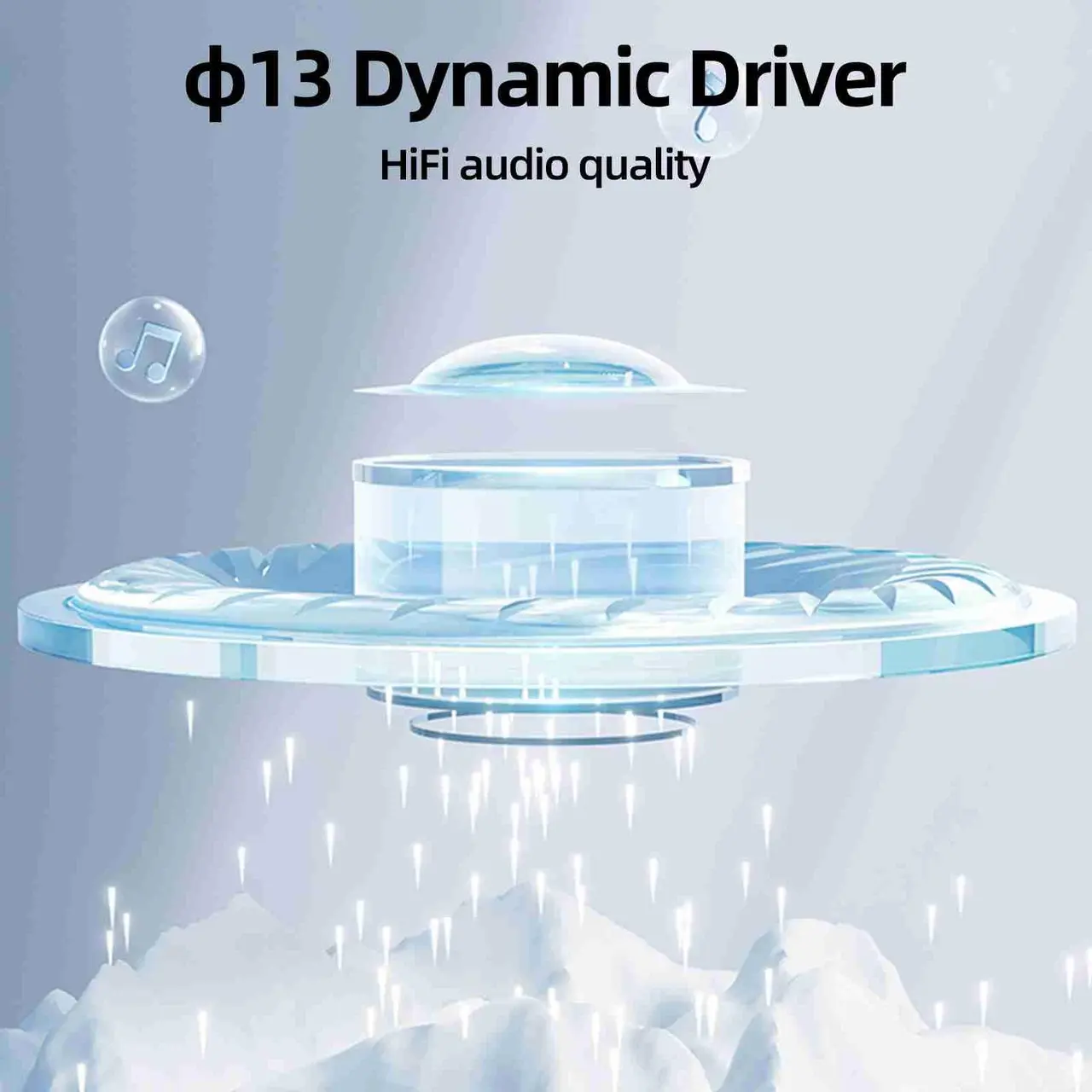 Picture of JOYROOM JR-PB2 Jpods Series TWS Half In-ear Bluetooth Wireless Earphone - White - White