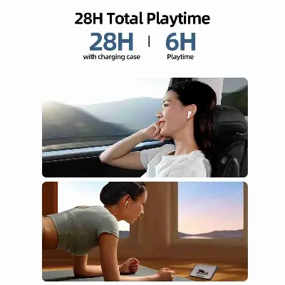 Picture of JOYROOM JR-PB2 Jpods Series TWS Half In-ear Bluetooth Wireless Earphone - White - White