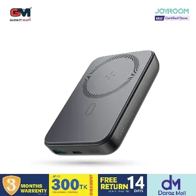 Picture of Joyroom JR-W020 New Upgrade 20W More Small & Mini PD Magnetic Wireless Power bank 10000mAh - Black - Black
