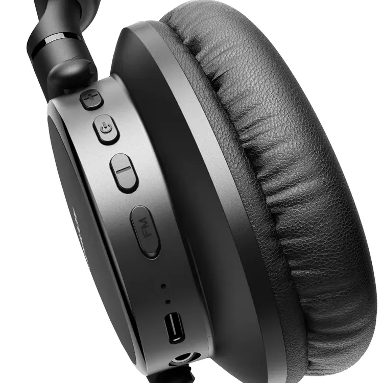 Picture of Joyroom JR-OH1 Long Battery Life Bluetooth Headset with Noise Cancelling Microphone - Black - Black