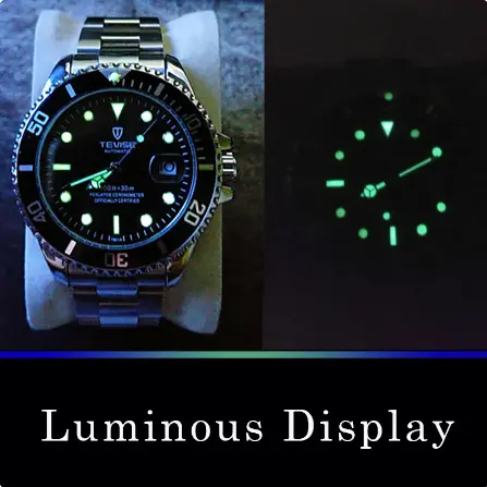 Picture of Tevise Top Brand Men Mechanical Automatic Fashion Luxury Watch - Black